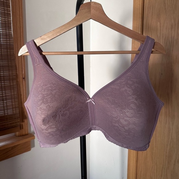 Cacique Purple Full Coverage Bra Seamless  Lightly Lined Wire Free Bra 42DDD - Picture 1 of 8